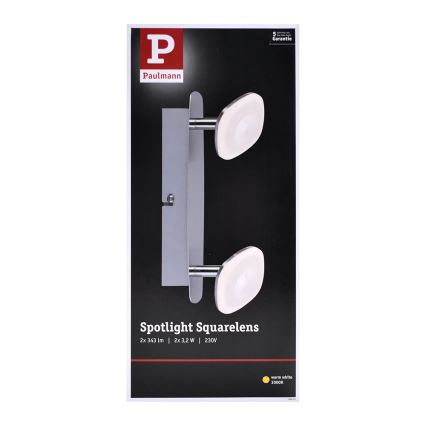 Paulmann 66651 - LED ugradna spot svetiljka SQUARELENSE 2xLED/3,2W/230V