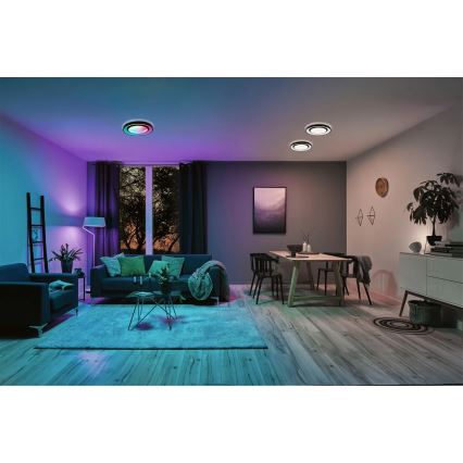 Paulmann 70544 - LED RGBW/22W prigušiva plafonska svetiljka RAINBOW 230V 3000-6500K + daljinski upravljač