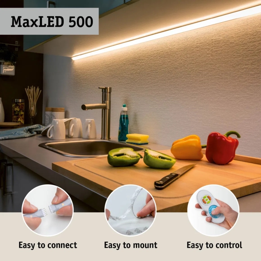 Paulmann 70623 - LED/10W IP44 prigušiva traka za kupatilo MAXLED 1,5 m 2700-6500K 230V + daljinski upravljač