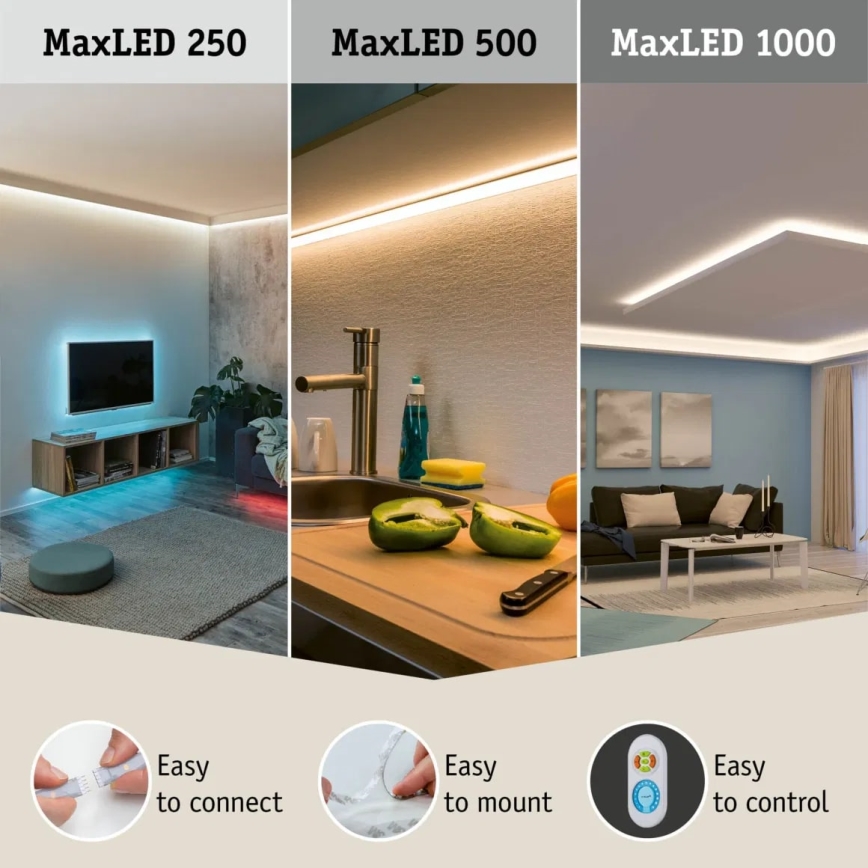 Paulmann 70623 - LED/10W IP44 prigušiva traka za kupatilo MAXLED 1,5 m 2700-6500K 230V + daljinski upravljač
