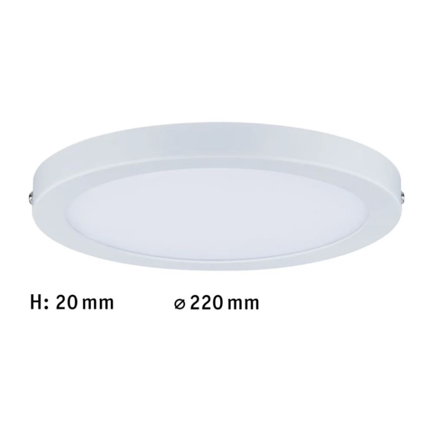 Paulmann 70868 - LED/18,5W prigušiva panel ATRIA 230V 2700K prečnik 22 cm bela