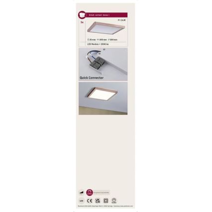 Paulmann 70873 - LED/24W prigušiva panel ATRIA 230V 2700K 30x30 cm u boji roze zlata