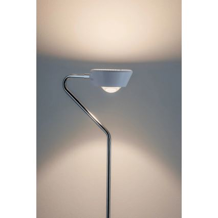 Paulmann 70920 - LED/7,5W prigušiva podna lampa RAMOS 230V bela/sjajni hrom