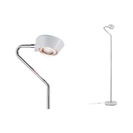 Paulmann 70920 - LED/7,5W prigušiva podna lampa RAMOS 230V bela/sjajni hrom