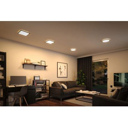 Paulmann 70997 - ATRIA LED površinski panel 11,2W, 230V, 3000K, prečnik 19 cm, crne boje