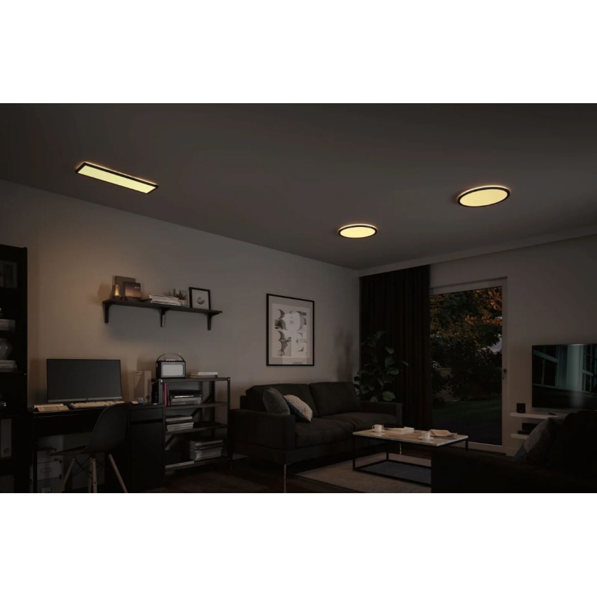 Paulmann 70997 - ATRIA LED površinski panel 11,2W, 230V, 3000K, prečnik 19 cm, crne boje
