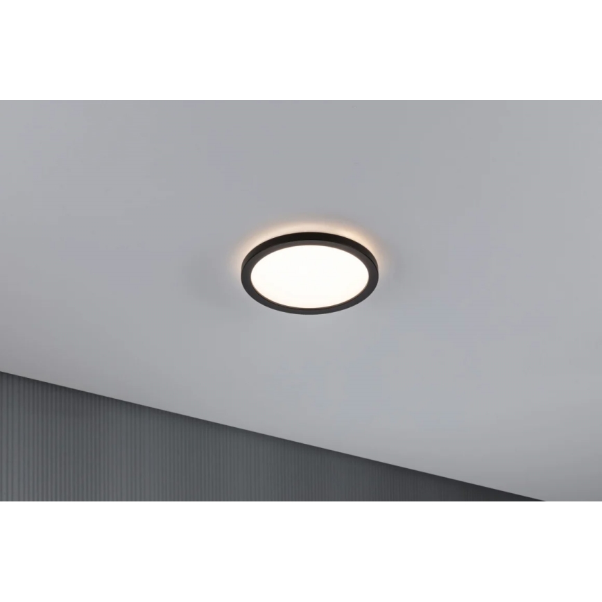 Paulmann 70997 - ATRIA LED površinski panel 11,2W, 230V, 3000K, prečnik 19 cm, crne boje