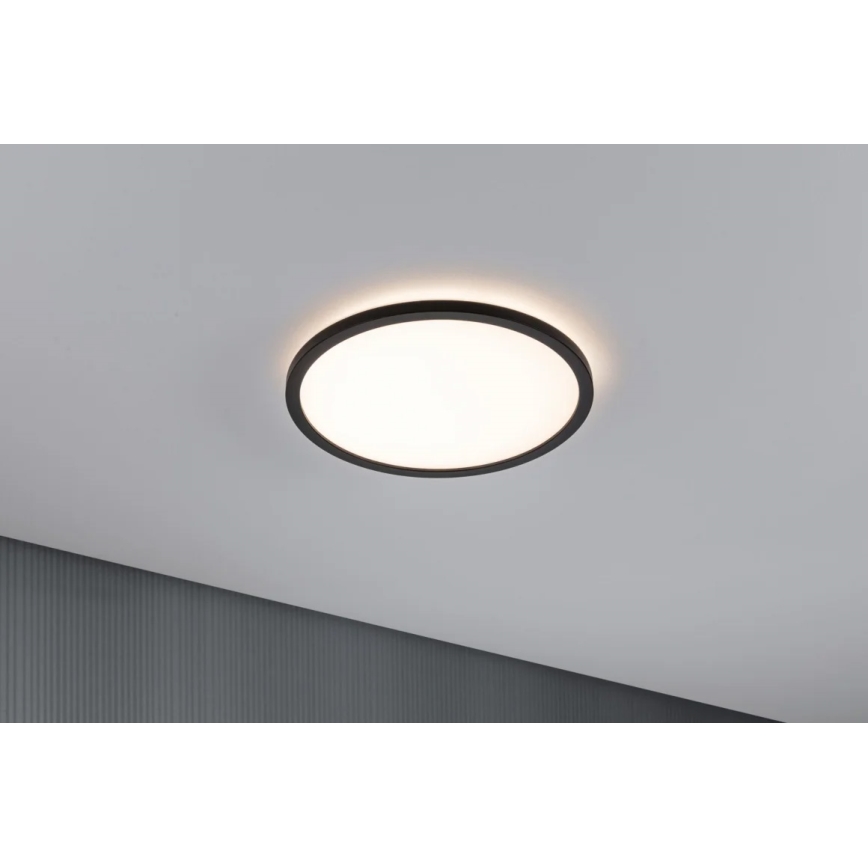 Paulmann 70998 - LED/16W nadgradni plafonski panel ATRIA 230V 3000K prečnik 29,3 cm crni