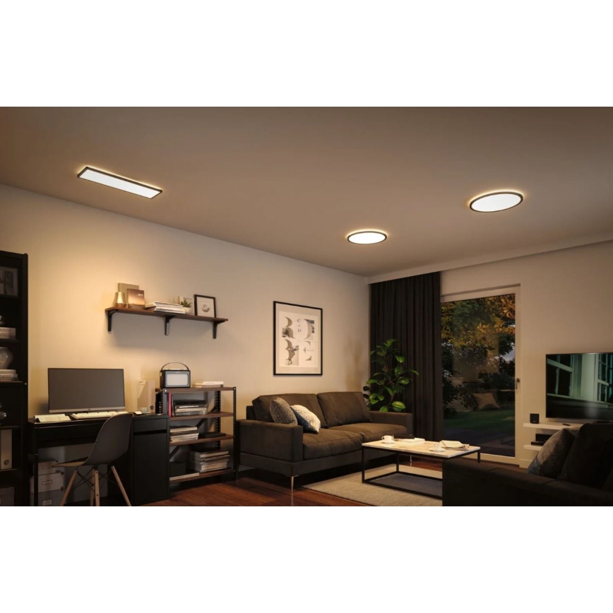 Paulmann 70999 - LED/22W prigušiva panel ATRIA 230V 3000K preč. 42 cm crna