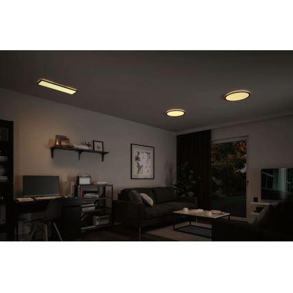 Paulmann 70999 - LED/22W prigušiva panel ATRIA 230V 3000K preč. 42 cm crna