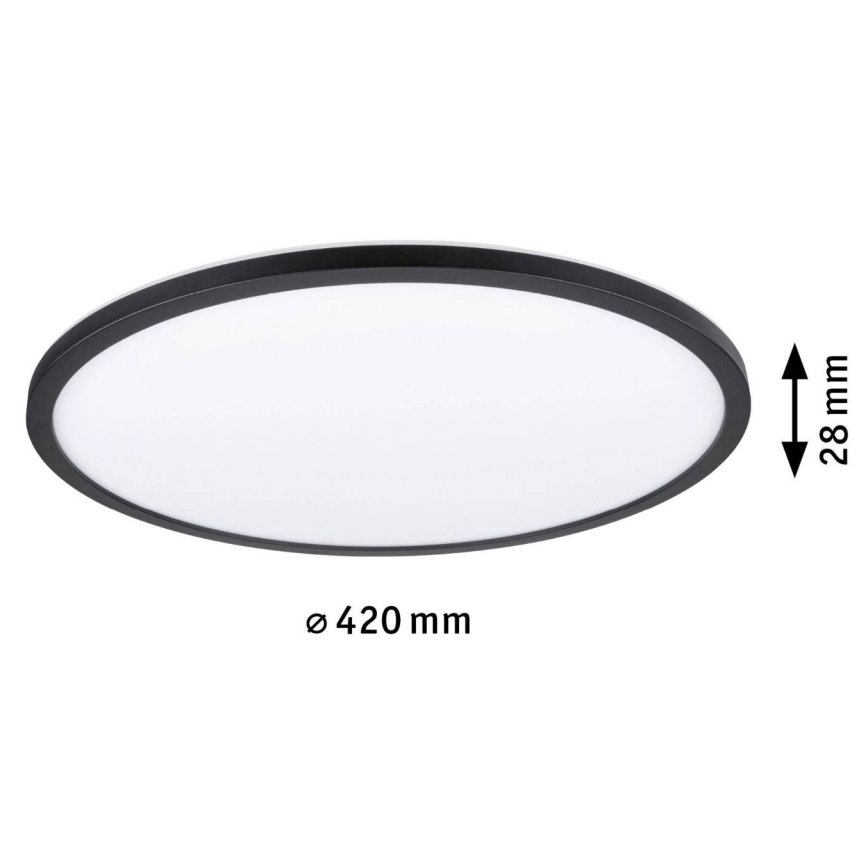 Paulmann 70999 - LED/22W prigušiva panel ATRIA 230V 3000K preč. 42 cm crna