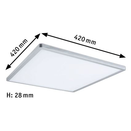 Paulmann 71009 - LED/22W prigušiva panel ATRIA 230V 4000K 42x42 cm mat hrom