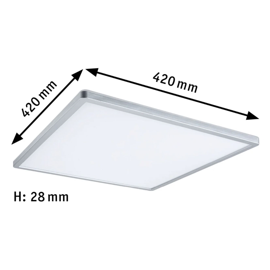 Paulmann 71009 - LED/22W prigušiva panel ATRIA 230V 4000K 42x42 cm mat hrom