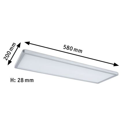 Paulmann 71020 - LED panel ATRIA 20W RGBW, prigušiva, 230V, 4000K, 20x58 cm + daljinski upravljač