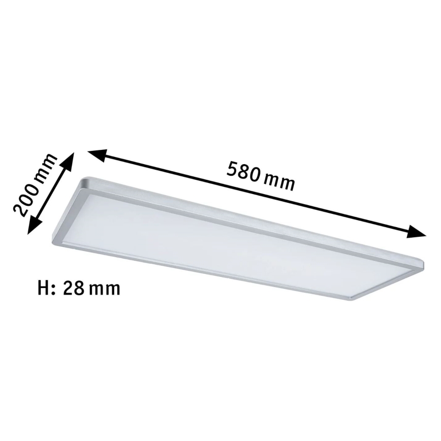 Paulmann 71020 - LED panel ATRIA 20W RGBW, prigušiva, 230V, 4000K, 20x58 cm + daljinski upravljač