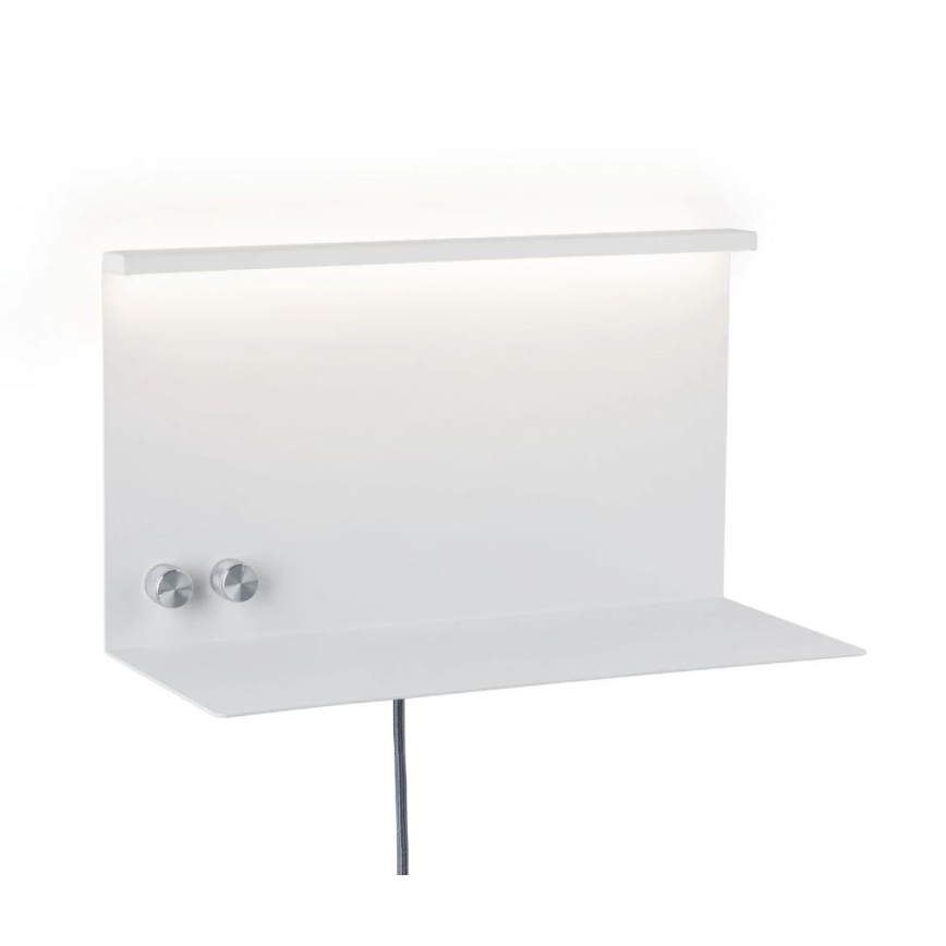 Paulmann 78919 - LED/4,5W prigušiva svetiljka sa policom i USB + LED/1,6W 230V