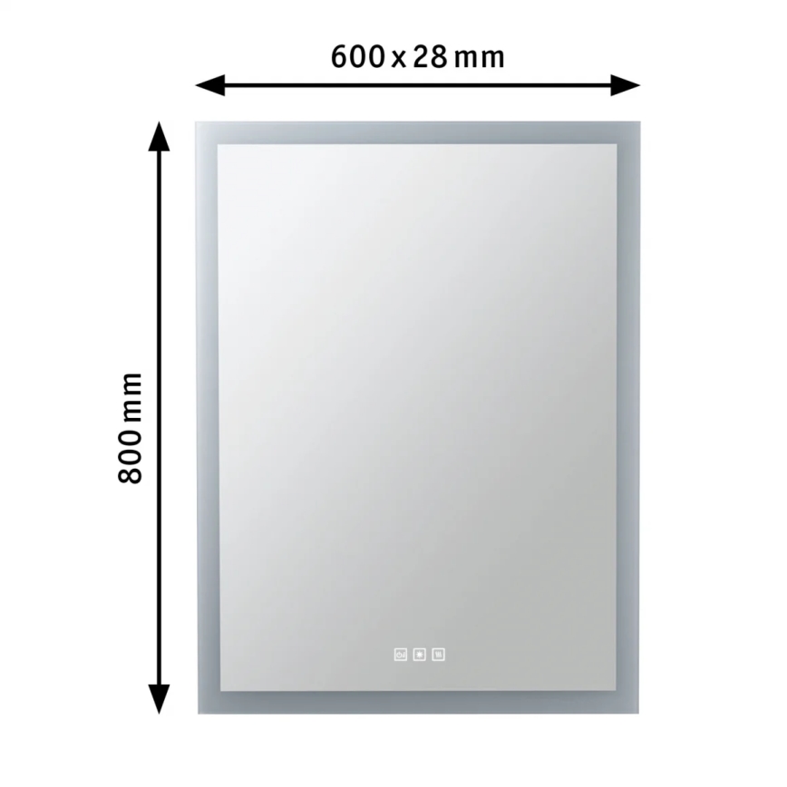 Paulmann 78951 - LED/22W IP44 prigušiva kupatilsko ogrevano ogledalo sa pozadinskim osvetljenjem 230V