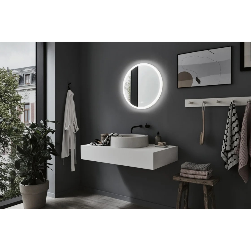 Paulmann 78952 - LED/21W IP44 prigušiva, grejano ogledalo za kupatilo sa pozadinskim osvetljenjem MIRA 230V