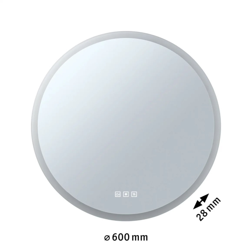 Paulmann 78952 - LED/21W IP44 prigušiva, grejano ogledalo za kupatilo sa pozadinskim osvetljenjem MIRA 230V