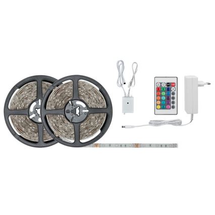 Paulmann 78980 - SIMPLED prigušiva LED RGB traka 28W 10m 230V + daljinski upravljač