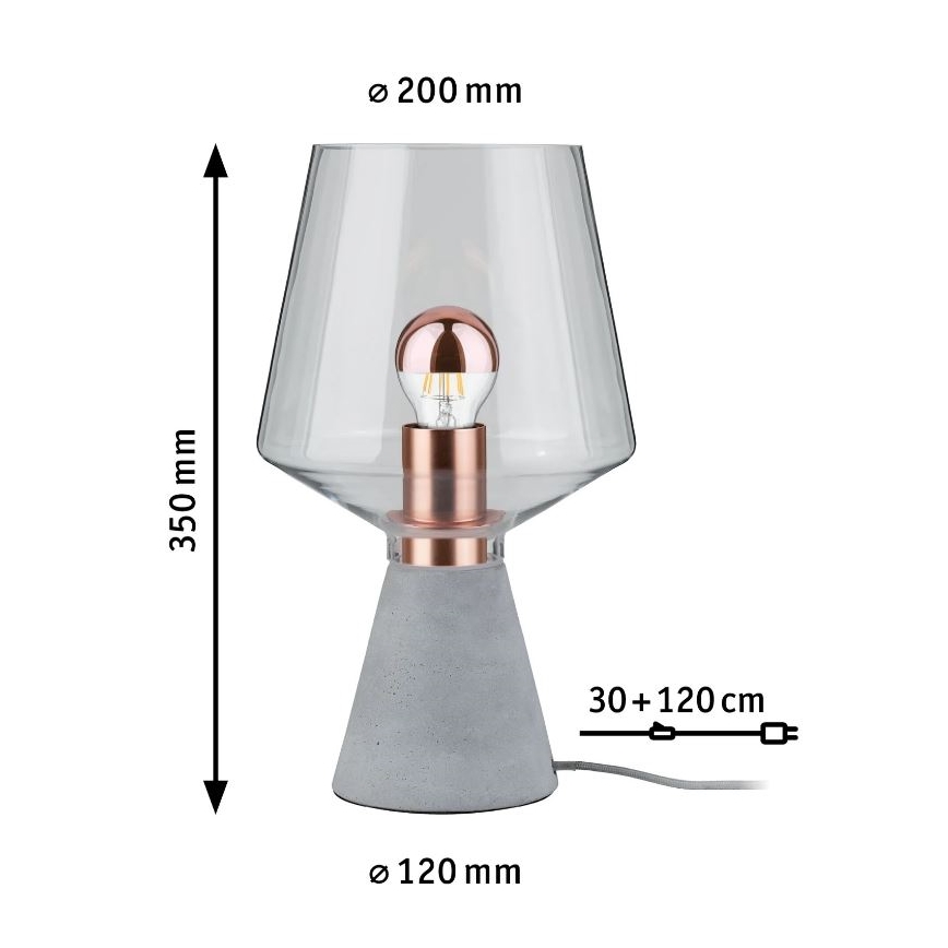 Paulmann 79665 - 1xE27/20W Stona lampa NEORDIC YORIK 230V