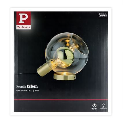 Paulmann 79727 - 1xE27/20W Stona lampa ESBEN 230V