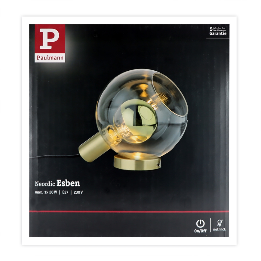 Paulmann 79727 - 1xE27/20W Stona lampa ESBEN 230V