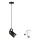 Paulmann 79766 - LED 1xE27/8W Viseći luster na sajli LAVEA 230V crna