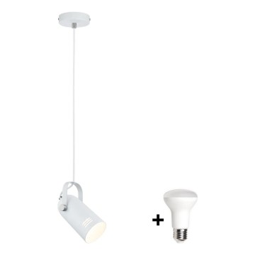 Paulmann 79767 - LED 1xE27/8W luster na sajli LAVEA 230V bela