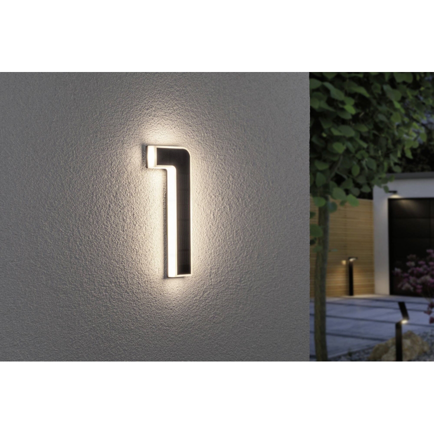 Paulmann 79842 - LED/0,2W IP44 Solarno svetlo za kućni broj 1,2V 1500 mAh