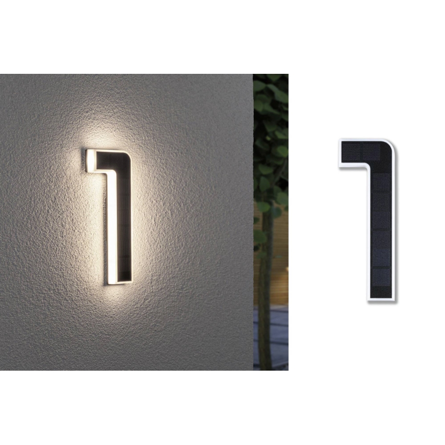 Paulmann 79842 - LED/0,2W IP44 Solarno svetlo za kućni broj 1,2V 1500 mAh