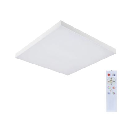 Paulmann 79910 - LED/31W RGBW prigušiva stropna svetiljka LORIA 230V 3000-6500K 59,5x59,5 cm bela + daljinski upravljač