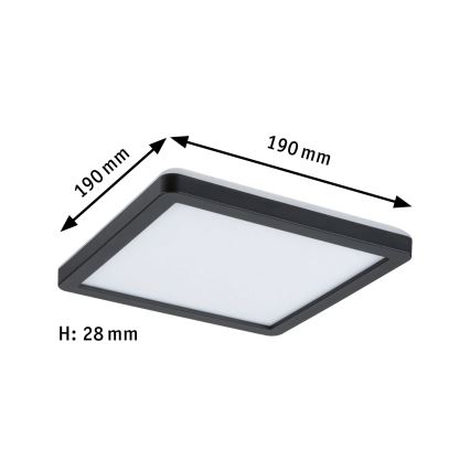 Paulmann 79920 - LED/11,2W prigušiva panel ATRIA 230V 3000K 19x19 cm crna