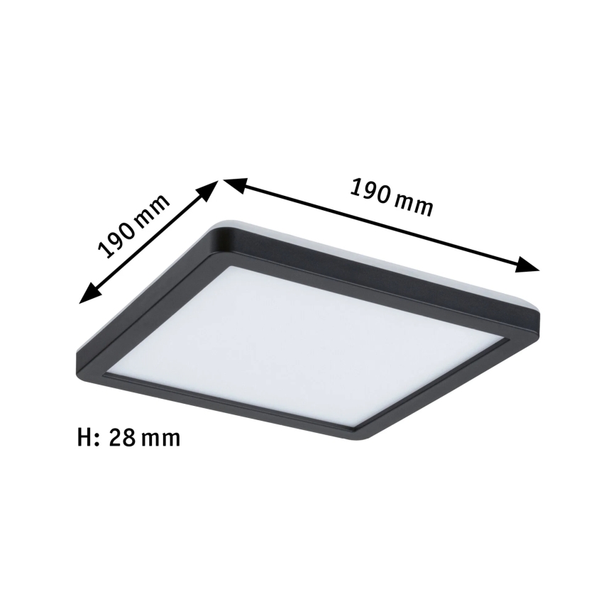 Paulmann 79920 - LED/11,2W prigušiva panel ATRIA 230V 3000K 19x19 cm crna