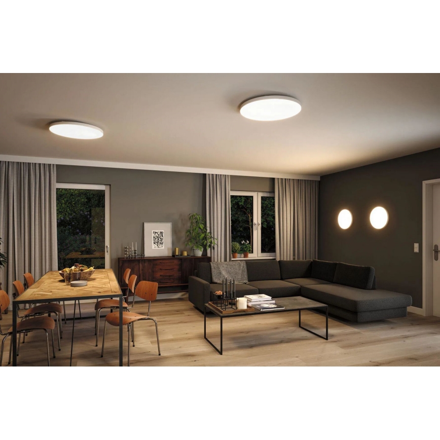 Paulmann 79929 - LORIA LED/22W RGBW prigušiva plafonska lampa, 230V, prečnik 40 cm, bela