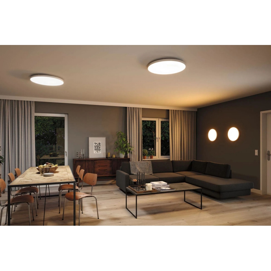 Paulmann 79929 - LORIA LED/22W RGBW prigušiva plafonska lampa, 230V, prečnik 40 cm, bela