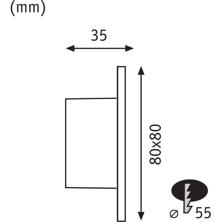 Paulmann 79999 - LED/1W svetiljka za stepenište TSARO 230V Follow/bela