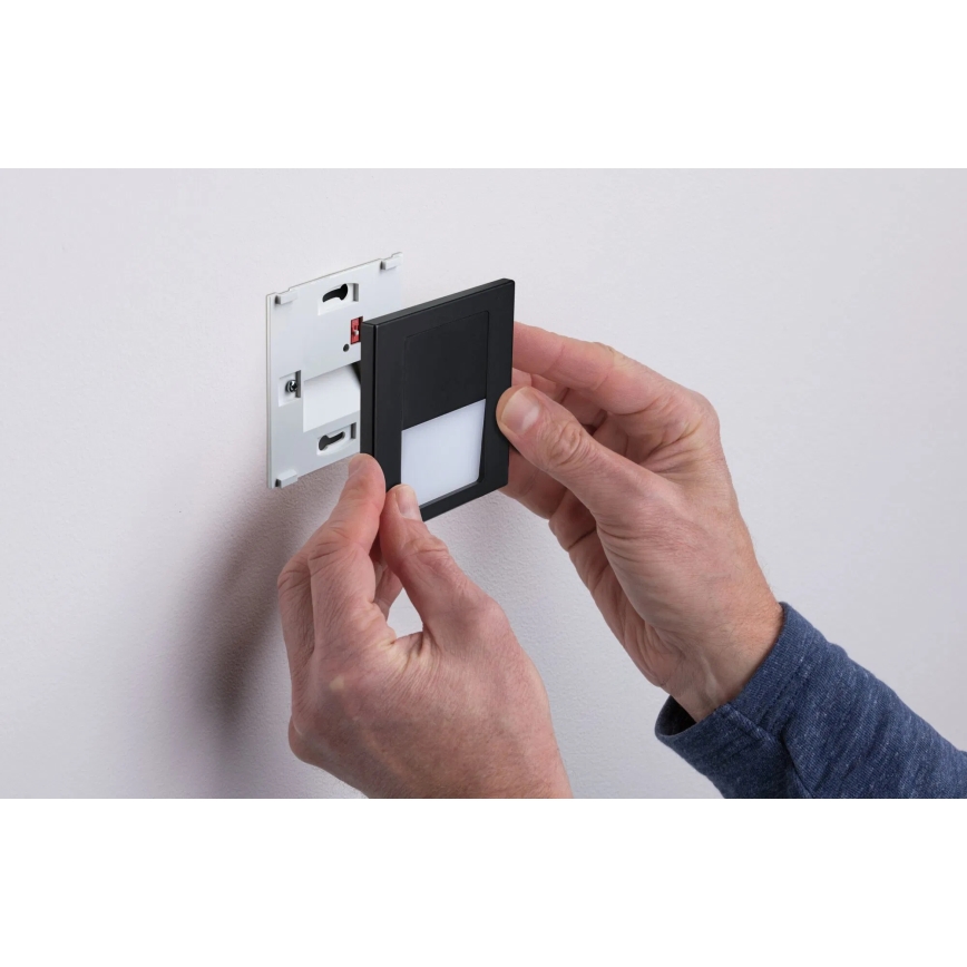 Paulmann 80001 - LED/1W svetlo za stepenište TSARO 230V Follow/crna