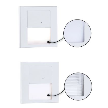 Paulmann 80002 - LED/1W Svetlo za stepenište sa senzorom TSARO 230V Lead/bela
