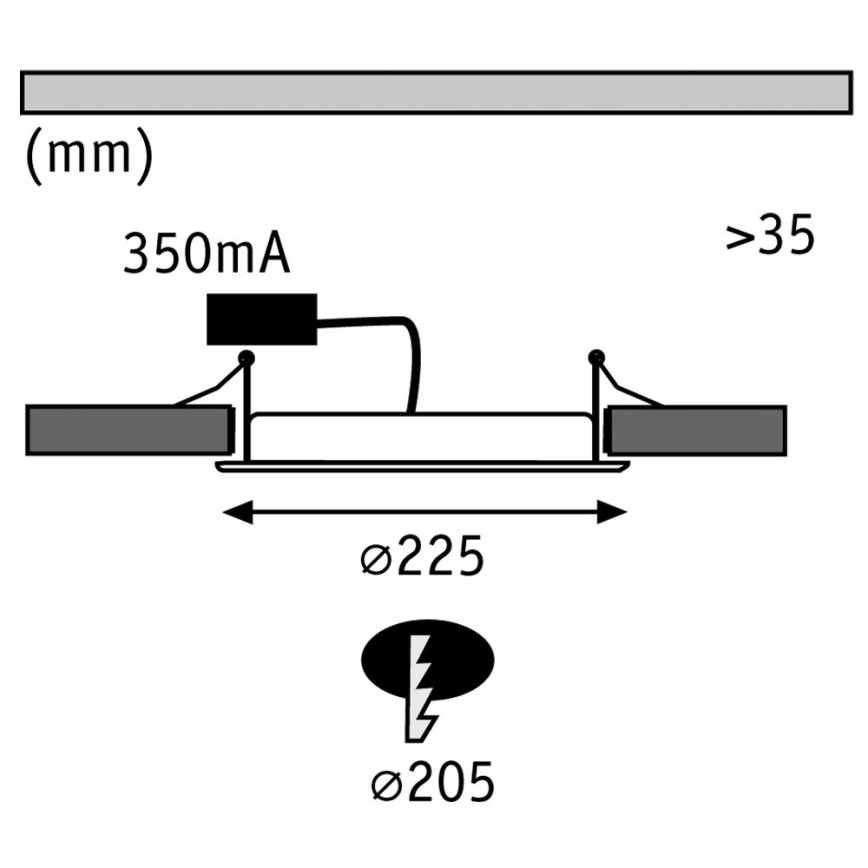 Paulmann 92034 - LED/14W ugradna svetiljka 230V