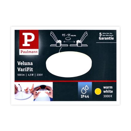 Paulmann 92387 - LED/4,5W IP44 Ugradno kupatilsko svetlo VARIFIT 230V