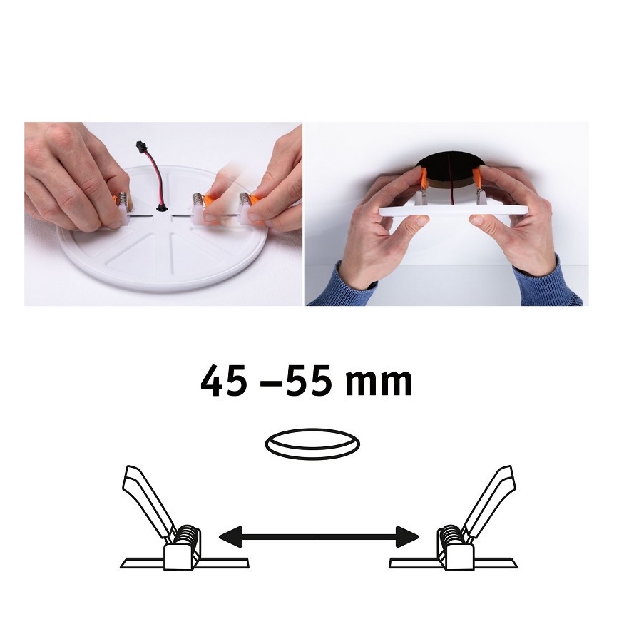 Paulmann 92390 - LED/4,5W IP44 Ugradno kupatilsko svetlo VARIFIT 230V