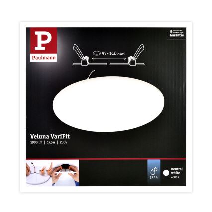 Paulmann 92392 - LED/17,5W IP44 Ugradno kupatilsko svetlo VARIFIT 230V