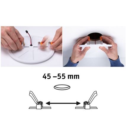 Paulmann 92393 - LED/4,5W IP44 ugradno svetlo za kupatilo VARIFIT 230V