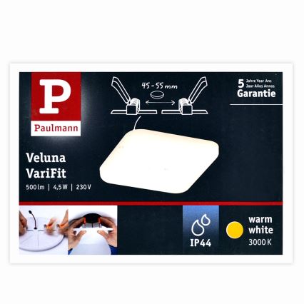 Paulmann 92393 - LED/4,5W IP44 ugradno svetlo za kupatilo VARIFIT 230V