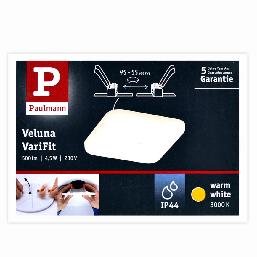 Paulmann 92393 - LED/4,5W IP44 ugradno svetlo za kupatilo VARIFIT 230V