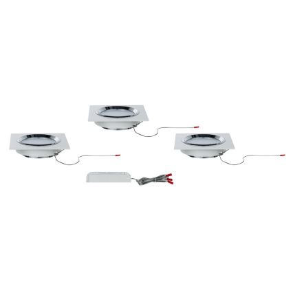 Paulmann 92695 - KOMPLET 3xLED/8W prigušiva ugradna plafonska svetiljka DICE 230V