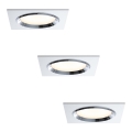 Paulmann 92695 - KOMPLET 3xLED/8W prigušiva ugradna stropna svetiljka DICE 230V