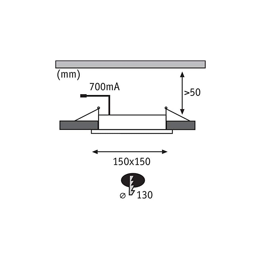 Paulmann 92696 - KOMPLET 3xLED/8W prigušiva ugradna svetiljka DICE 230V