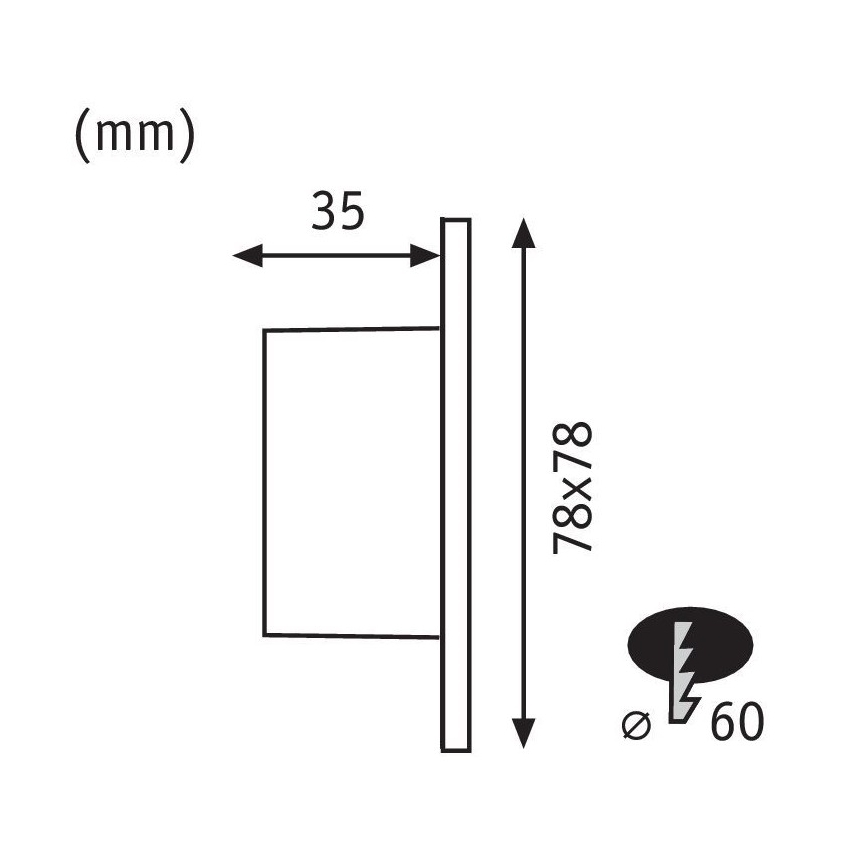 Paulmann 92922 - LED/1,7W svetlo za stepenište WAND 230V